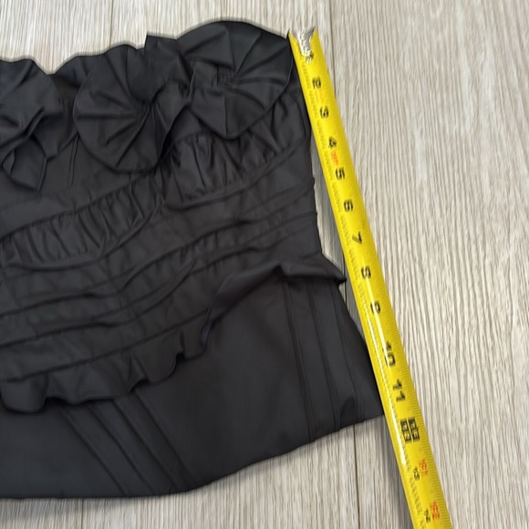 BcbgMaxAzria Corset Floral Strapless Top in black size XXS - Picture 5 of 10